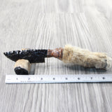 Bobcat Foot Handle Obsidian Blade Ornamental Knife #2957  Mountain Man Knife
