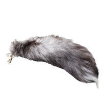1 Silver Fox Tail Key Ring #3957  Taxidermy Keychain Tassel Bag Tag