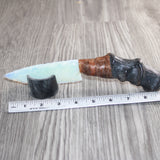 Impala Horn Handle Opalite Blade Ornamental Knife #05466     Mountain Man Knife