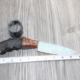 Impala Horn Handle Opalite Blade Ornamental Knife #05466     Mountain Man Knife