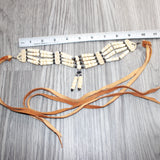 1 Bone Hairpipe Bead Choker  #1766        Mountain Man Jewelry
