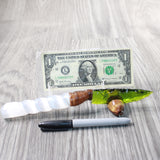 Selenite Spiral Handle Glass Blade Ornamental Knife #3057    Mountain Man Knife