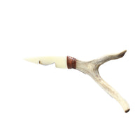 Deer Antler Handle Bone Blade Ornamental Knife #2057    Mountain Man Knife