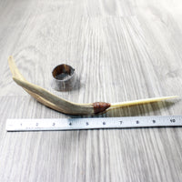 Deer Antler Handle Bone Blade Ornamental Knife #2057    Mountain Man Knife