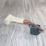 Elk Antler Handle Stone Blade Ornamental Knife #11866    Mountain Man Knife