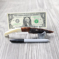 Fox Jaw Handle Stone Blade Ornamental Knife #8158    Mountain Man Knife
