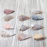 10 Large Stone Ornamental Arrowheads  #1158    Agate Jasper Arrowheads