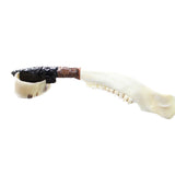 Deer Jaw Handle Obsidian Blade Ornamental Knife #8158  Mountain Man Knife