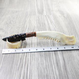 Deer Jaw Handle Obsidian Blade Ornamental Knife #8158  Mountain Man Knife