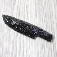 1 Obsidian Ornamental Knife Blade  #1258    Mountain Man Knife