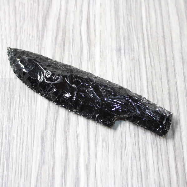 1 Obsidian Ornamental Knife Blade  #1258    Mountain Man Knife