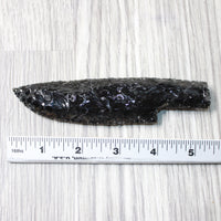1 Obsidian Ornamental Knife Blade  #1258    Mountain Man Knife