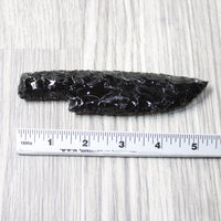 1 Obsidian Ornamental Knife Blade  #1258    Mountain Man Knife