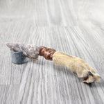 Coyote Foot Handle Stone Blade Ornamental Knife #9258    Mountain Man Knife