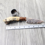 Coyote Foot Handle Stone Blade Ornamental Knife #9258    Mountain Man Knife