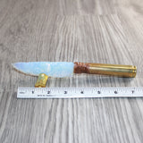 50 Cal Shell Casing Handle Opalite Blade Ornamental Knife #23566     Mountain Man Knife