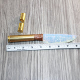 50 Cal Shell Casing Handle Opalite Blade Ornamental Knife #23566     Mountain Man Knife