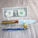 50 Cal Shell Casing Handle Opalite Blade Ornamental Knife #23566     Mountain Man Knife