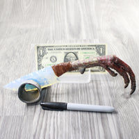 Turkey Foot Handle Opalite Blade Ornamental Knife #9358     Mountain Man Knife