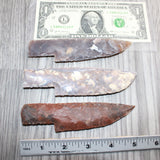 3 Stone Ornamental Knife Blades  #966   Mountain Man Knife