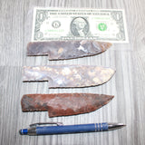 3 Stone Ornamental Knife Blades  #966   Mountain Man Knife