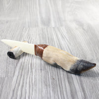 Deer Foot Handle Bone Blade Ornamental Knife #1458    Mountain Man Knife