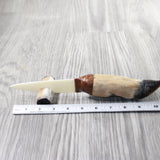 Deer Foot Handle Bone Blade Ornamental Knife #1458    Mountain Man Knife