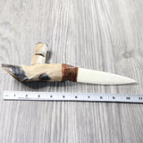 Deer Foot Handle Bone Blade Ornamental Knife #1458    Mountain Man Knife