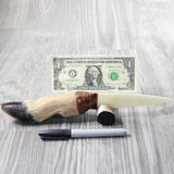 Deer Foot Handle Bone Blade Ornamental Knife #1458    Mountain Man Knife