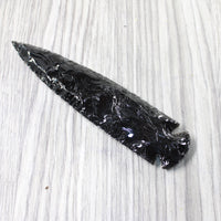 1 Obsidian Ornamental Spearhead  #2458     Arrowhead