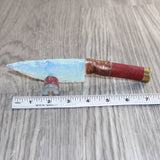 Shotgun Shell Hull Handle Opalite Blade Ornamental Knife #15666     Mountain Man Knife