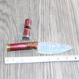 Shotgun Shell Hull Handle Opalite Blade Ornamental Knife #15666     Mountain Man Knife