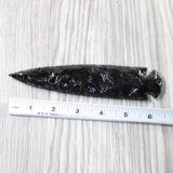 1 Obsidian Ornamental Spearhead  #2458     Arrowhead