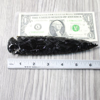 1 Obsidian Ornamental Spearhead  #2458     Arrowhead