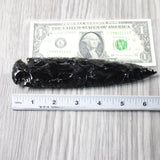 1 Obsidian Ornamental Spearhead  #2458     Arrowhead
