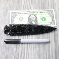 1 Obsidian Ornamental Spearhead  #2458     Arrowhead