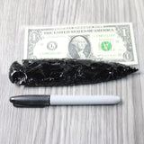 1 Obsidian Ornamental Spearhead  #2458     Arrowhead
