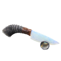 Springbok Horn Handle Opalite Blade Ornamental Knife #1458     Mountain Man Knife