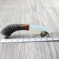 Springbok Horn Handle Opalite Blade Ornamental Knife #1458     Mountain Man Knife