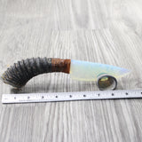 Springbok Horn Handle Opalite Blade Ornamental Knife #1458     Mountain Man Knife