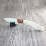 Deer Jaw Handle Opalite Blade Ornamental Knife #29166     Mountain Man Knife
