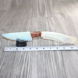 Deer Jaw Handle Opalite Blade Ornamental Knife #29166     Mountain Man Knife