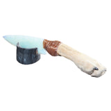 Coyote Foot Handle Opalite Blade Ornamental Knife #27666     Mountain Man Knife