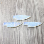 3 Small Opalite Ornamental Knife Blades  #6558    Mountain Man Knife
