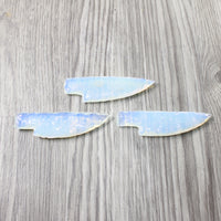 3 Small Opalite Ornamental Knife Blades  #6558    Mountain Man Knife