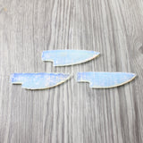 3 Small Opalite Ornamental Knife Blades  #6558    Mountain Man Knife