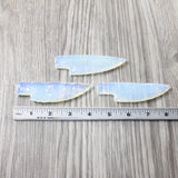 3 Small Opalite Ornamental Knife Blades  #6558    Mountain Man Knife