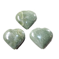 3 Aventurine Hearts Combined Weight of   318  Grams   #4558    Gemstone Hearts