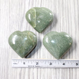 3 Aventurine Hearts Combined Weight of   318  Grams   #4558    Gemstone Hearts
