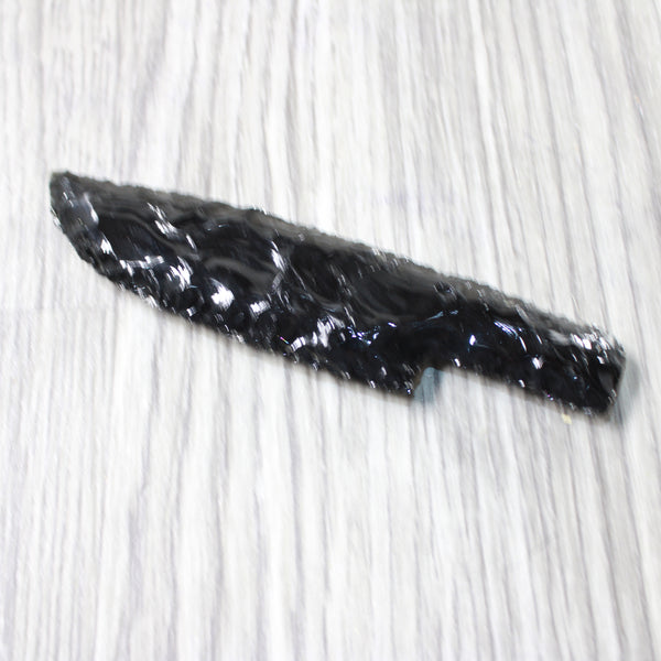 1 Obsidian Ornamental Knife Blade  #3658    Mountain Man Knife